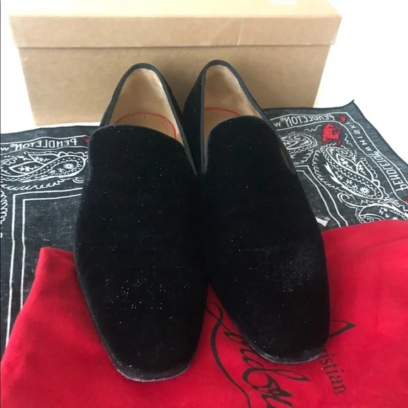 Christian Louboutin shoes black European 10 US 11 Louis Junior Spikes - Sneakers - Veau velours - Black - Men  main image 3